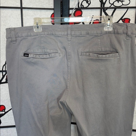 RSQ 38x30 Chino Straight Flat Front Light Gray Casual Work Trousers Pants - Picture 7 of 12